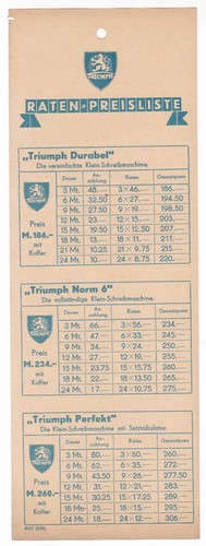 Triumph kleinschreibmaschine - triumph,